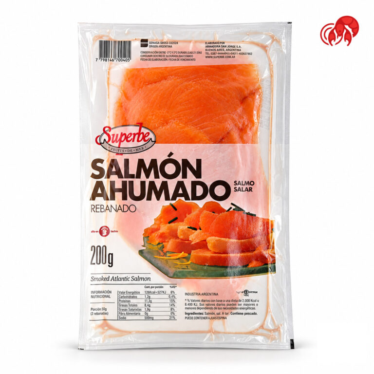 SALMON AHUMADO X 200GR.